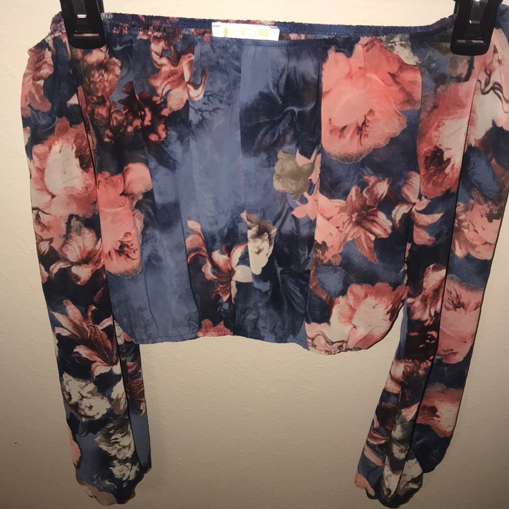 Off the shoulder Cropped shirt
